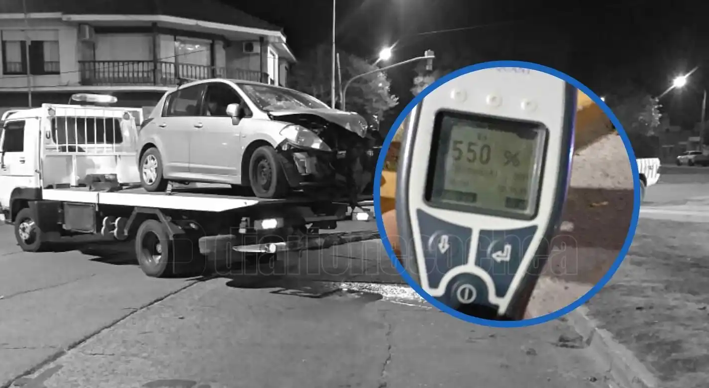 Necochea: Chocó con su auto y aseguran que rompió el "récord mundial" de alcoholemia