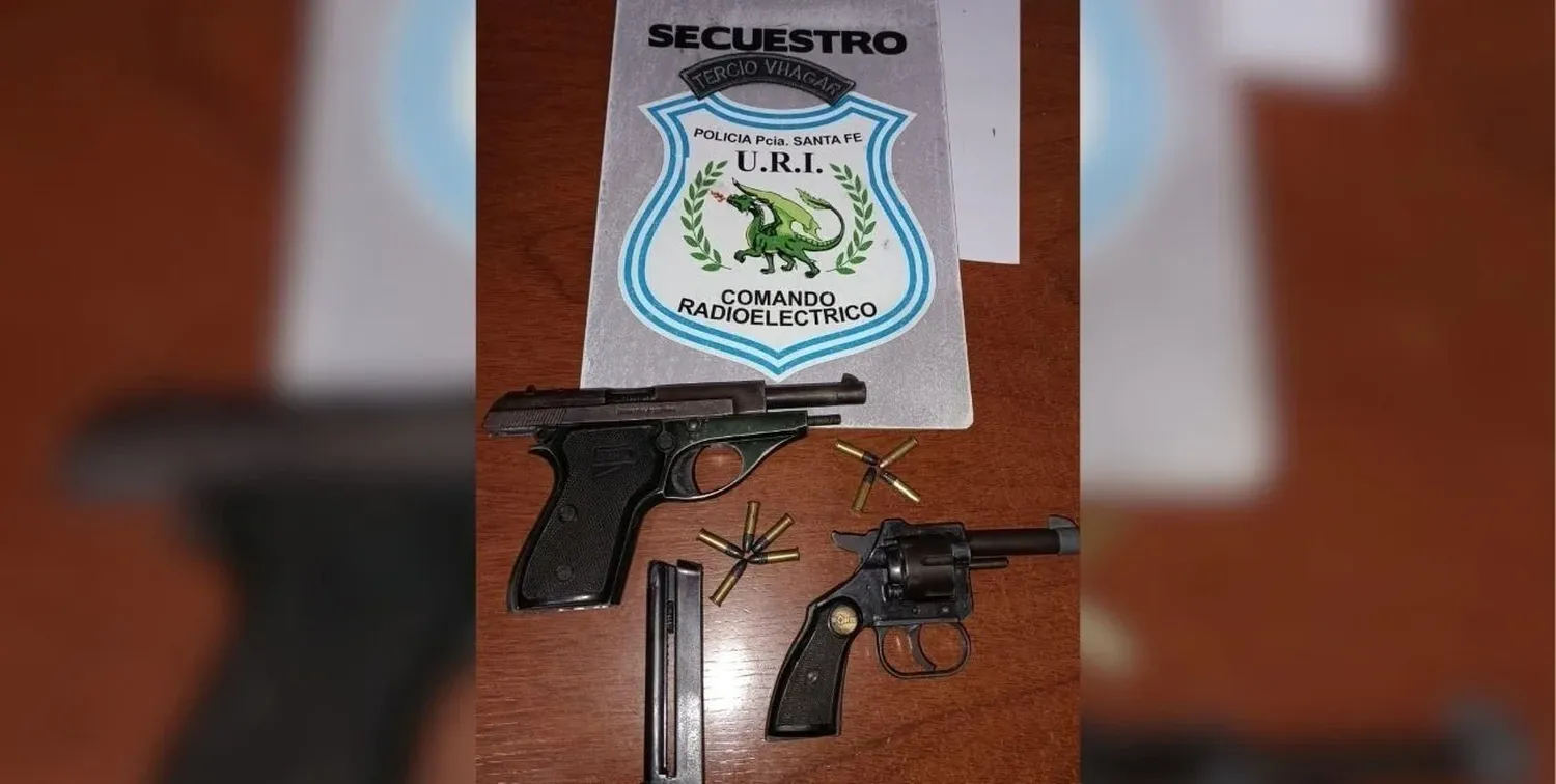 Las armas que fueron secuestradas.