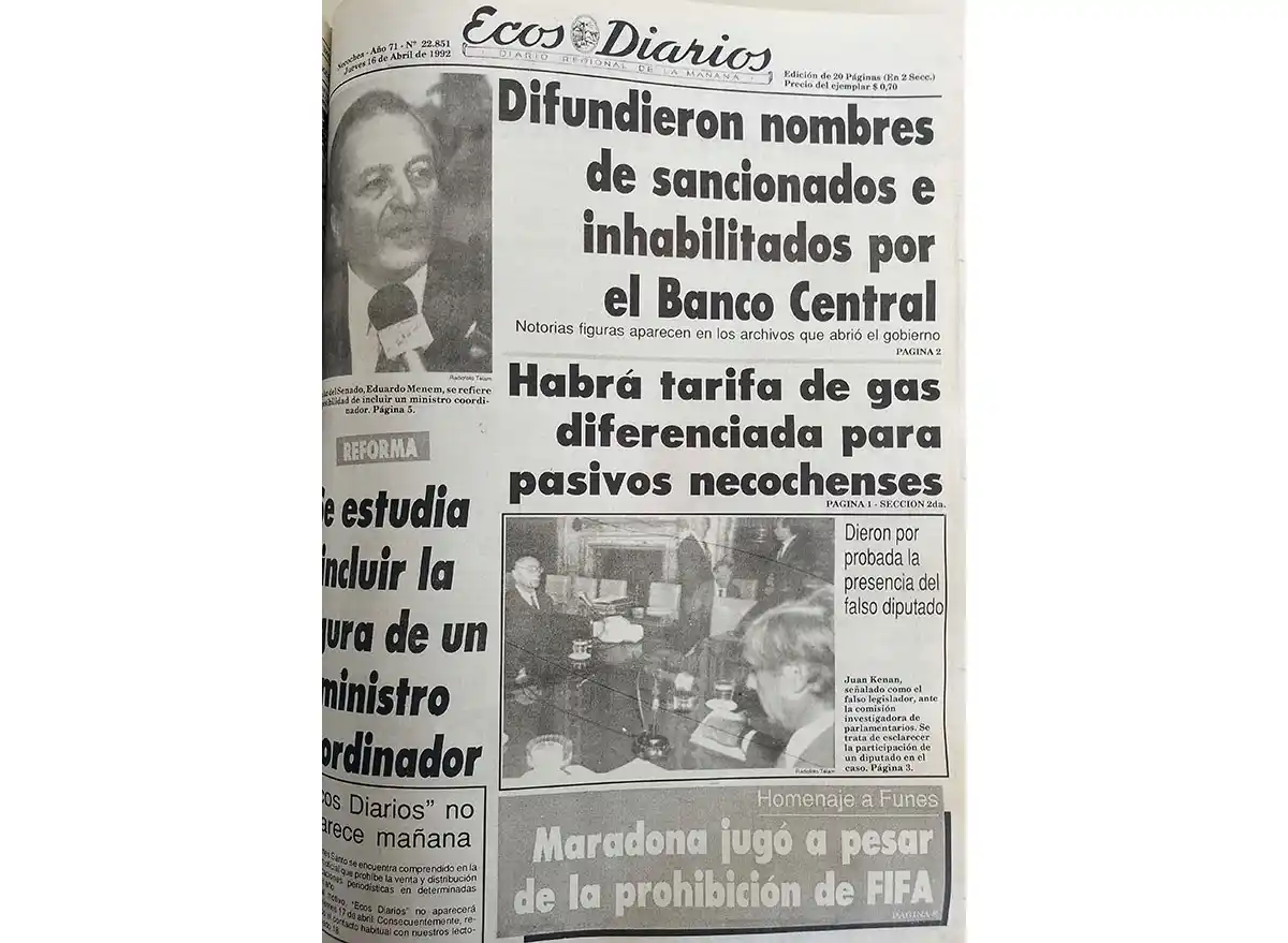 Jueves 16 de abril de 1992