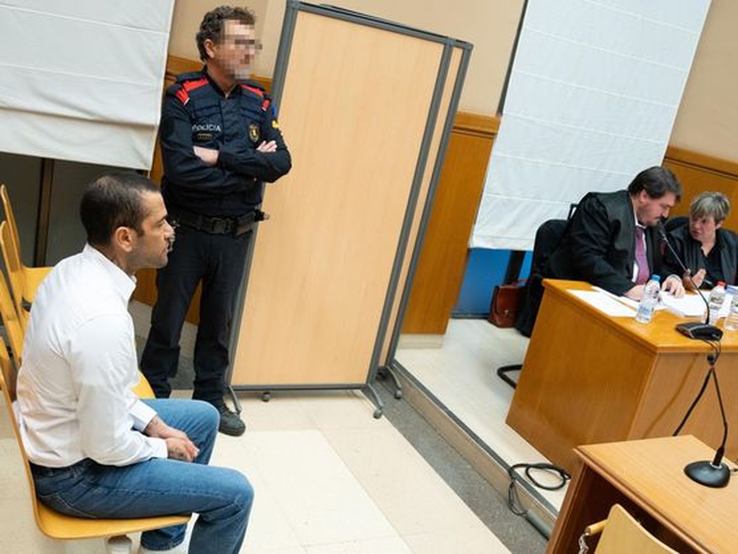 Dani Alves durante el juicio. (Europa Press)