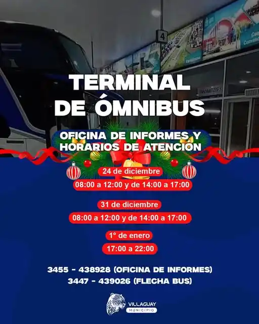 Horarios de la terminal de ómnibus