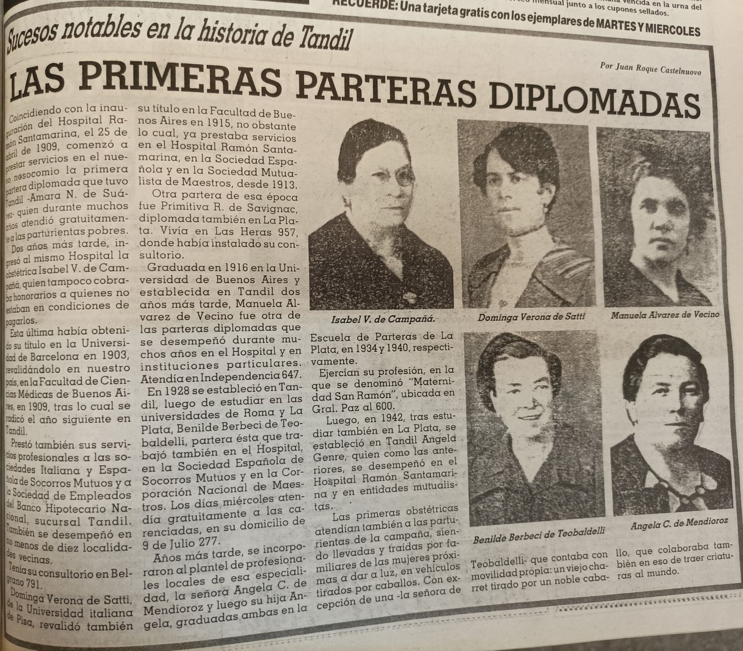 Las primeras parteras diplomadas