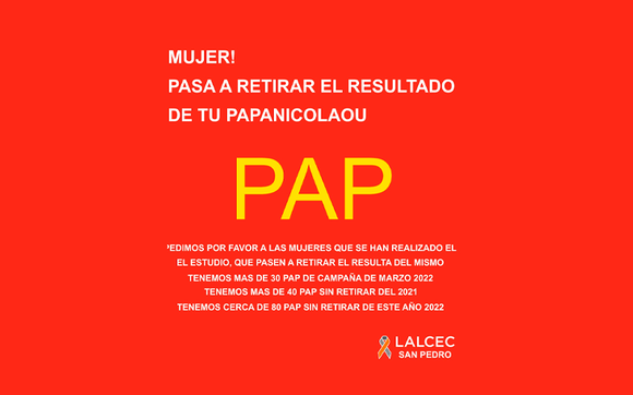 Lalcec solicita: “Pasen a retirar resultados del PAP”