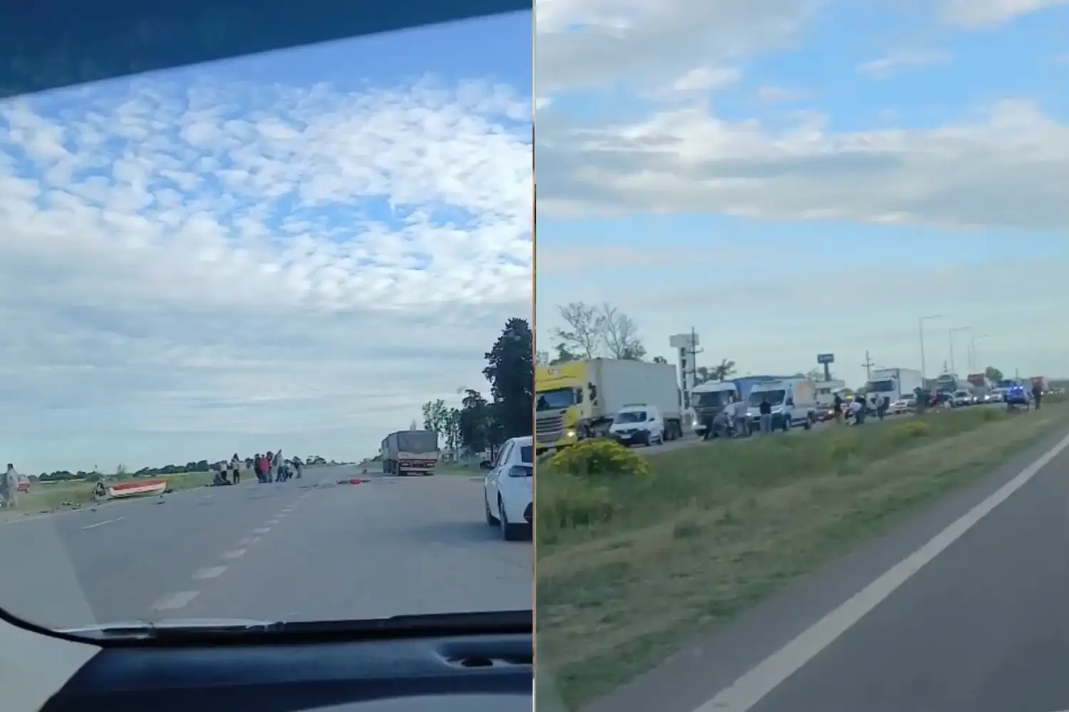 Fuerte choque en la Ruta 34 entre Rafaela y Susana: dos motociclistas fueron trasladados por el SIES 107 al Hospital - 2