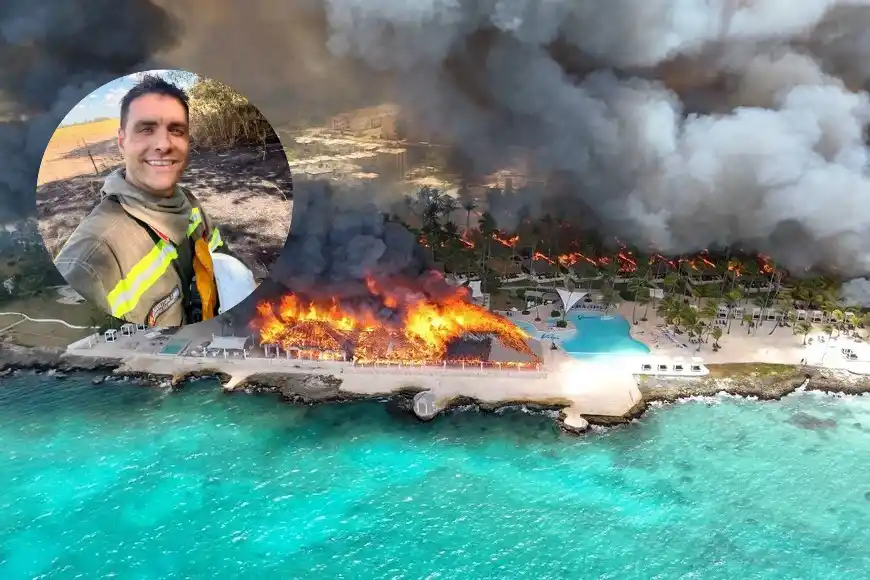 incendio bayahibe dominicana hotel bombero sampedrino giovanettoni