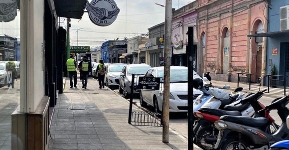Inspectores de Tránsito recorren el centro a pie para controlar cumplimiento de la normativa