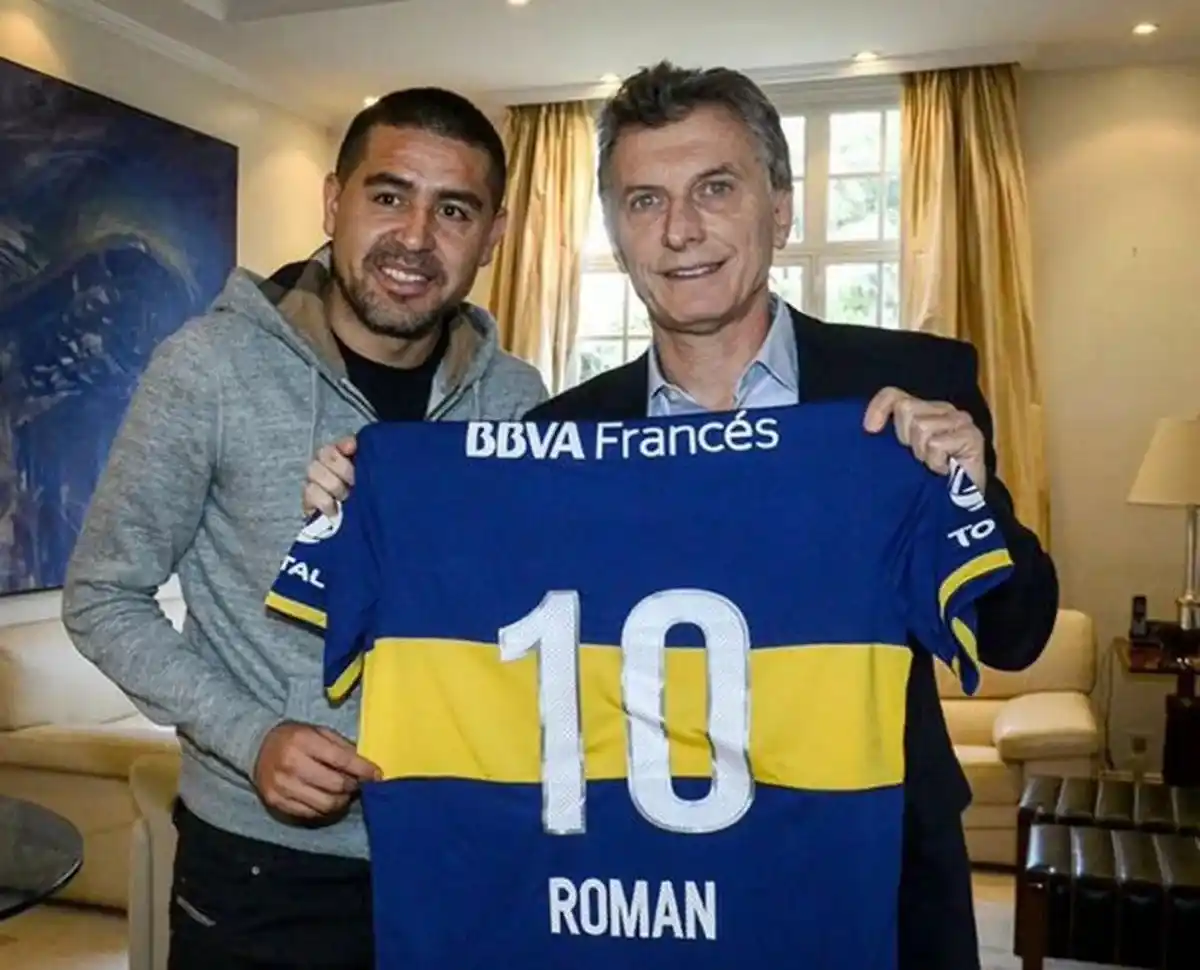 Riquelme y Macri.