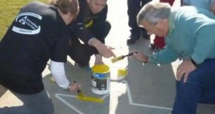 Prevención: pintaron una nueva Estrella Amarilla