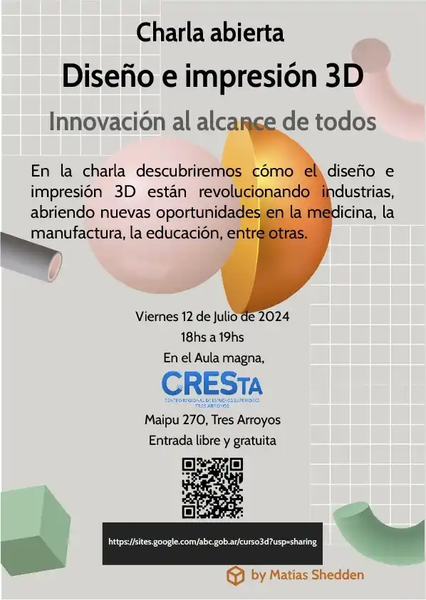 Charla sobre el diseño y la impresión 3D en el CRESTA