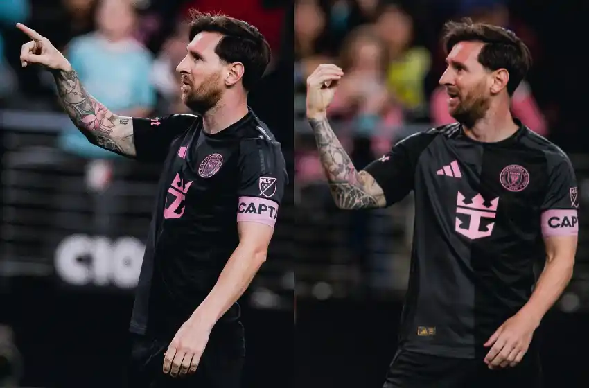 Messi festejó su primer gol del 2025 con un provocador gesto ante los hinchas mexicanos