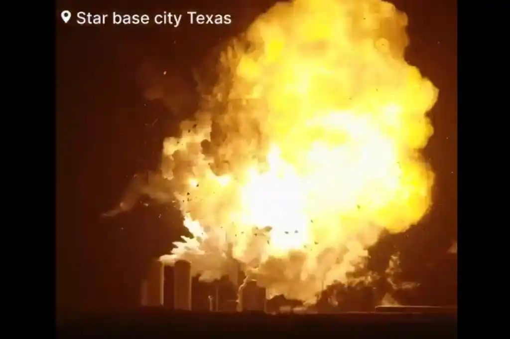 Explosión del cohete Starship
