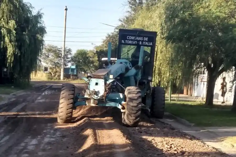 Bella Italia: continúan las obras de pavimento