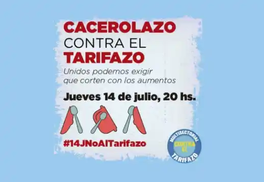 Este jueves marchan por #NoAlTarifazo en todo el país