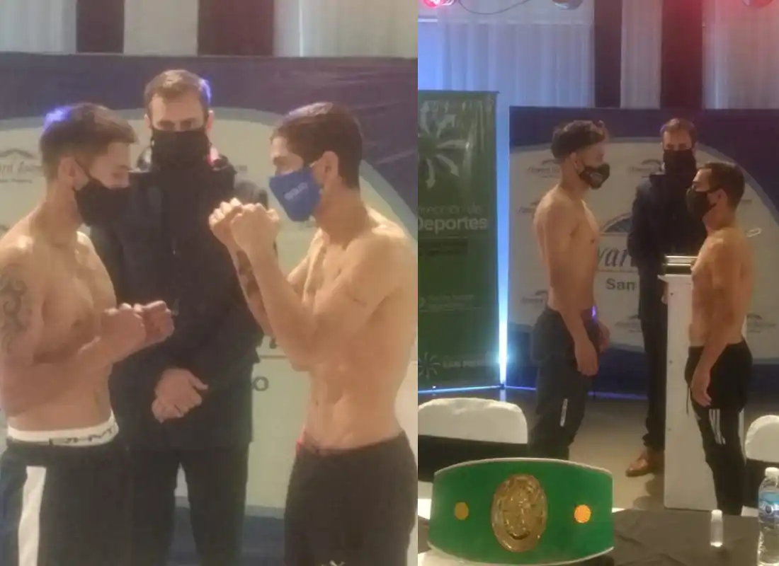 Miguel Correa y Laureano Ubiedo pasaron el pesaje para pelear en Paraná: está en duda el combate por el título sudamericano