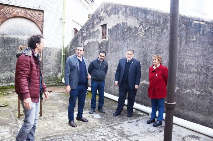 Francolini supervisó el inicio de los trabajos de recuperación del Teatro Auditorium