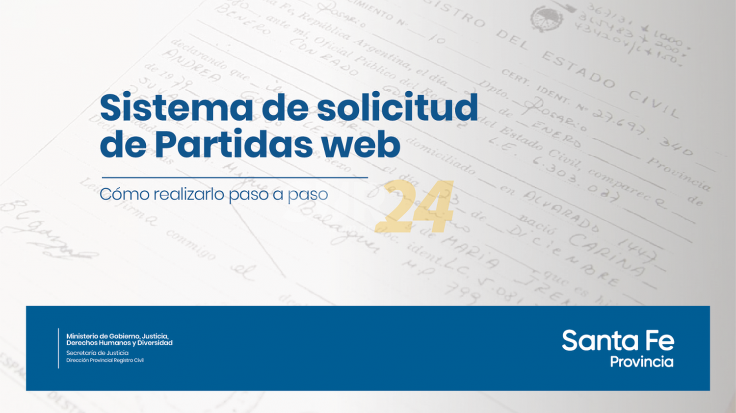 En Santa Fe se pueden tramitar partidas a través del sistema online del Registro Civil