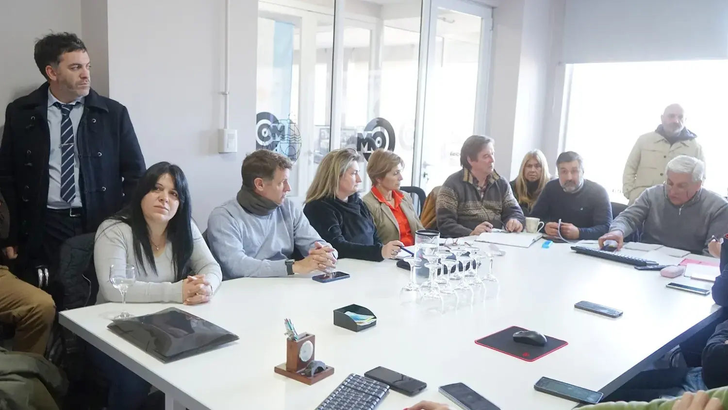 Centro de monitoreo. Reunión sobre seguridad
