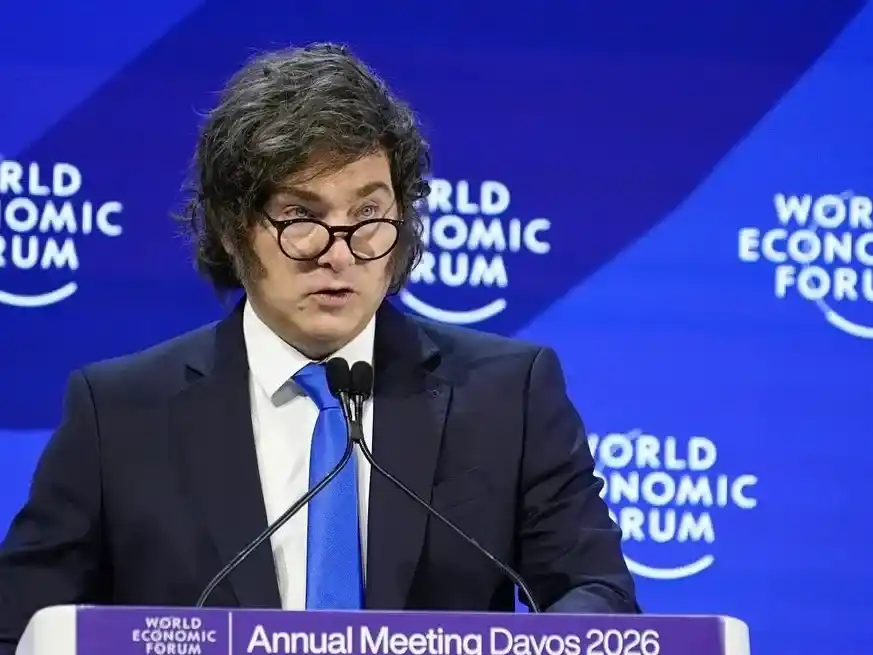 Milei expuso en el Foro Económico Mundial 2026 con eje en reformas y libertad económica. Foto: Gentileza