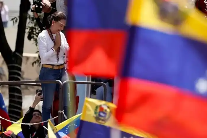 La líder opositora de Venezuela María Corina Machado. EFE/ Henry Chirinos