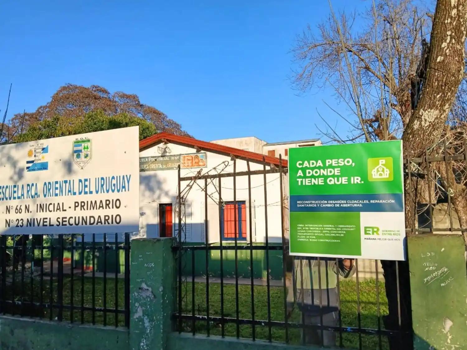 Se ejecutan trabajos de reformas en la escuela N° 66 de Concordia