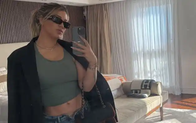 Wanda Nara en su nueva casa de Nordelta.