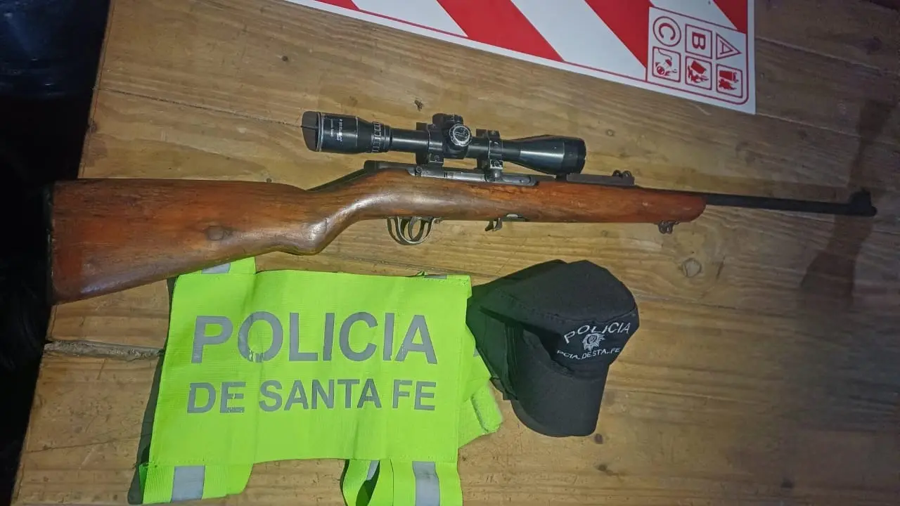 Imagen del arma incautada durante el control preventivo