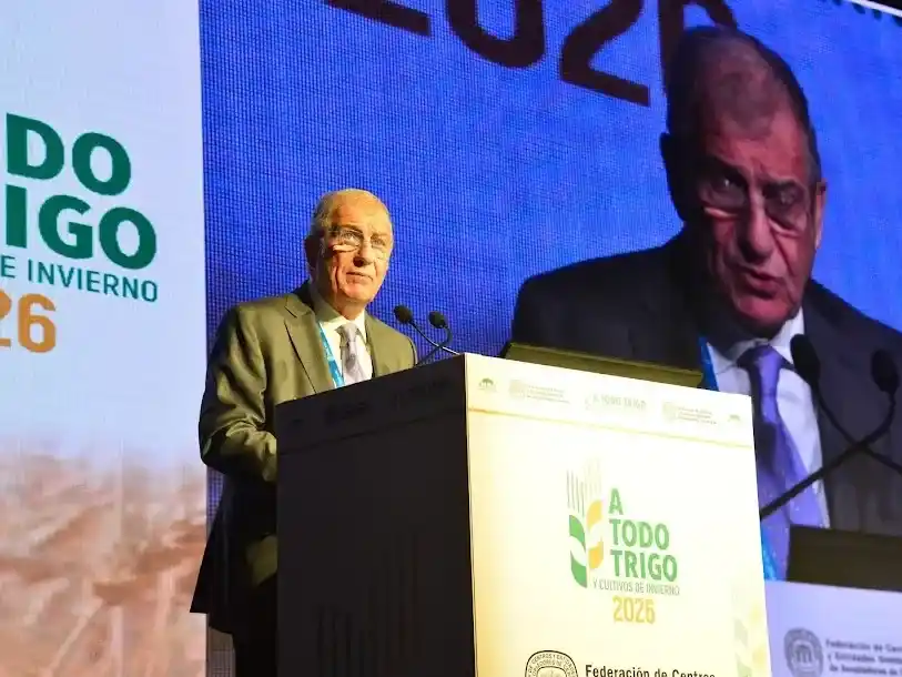 Fernando Rivara, presidente de la Federación de Acopiadores, durante A Todo Trigo.