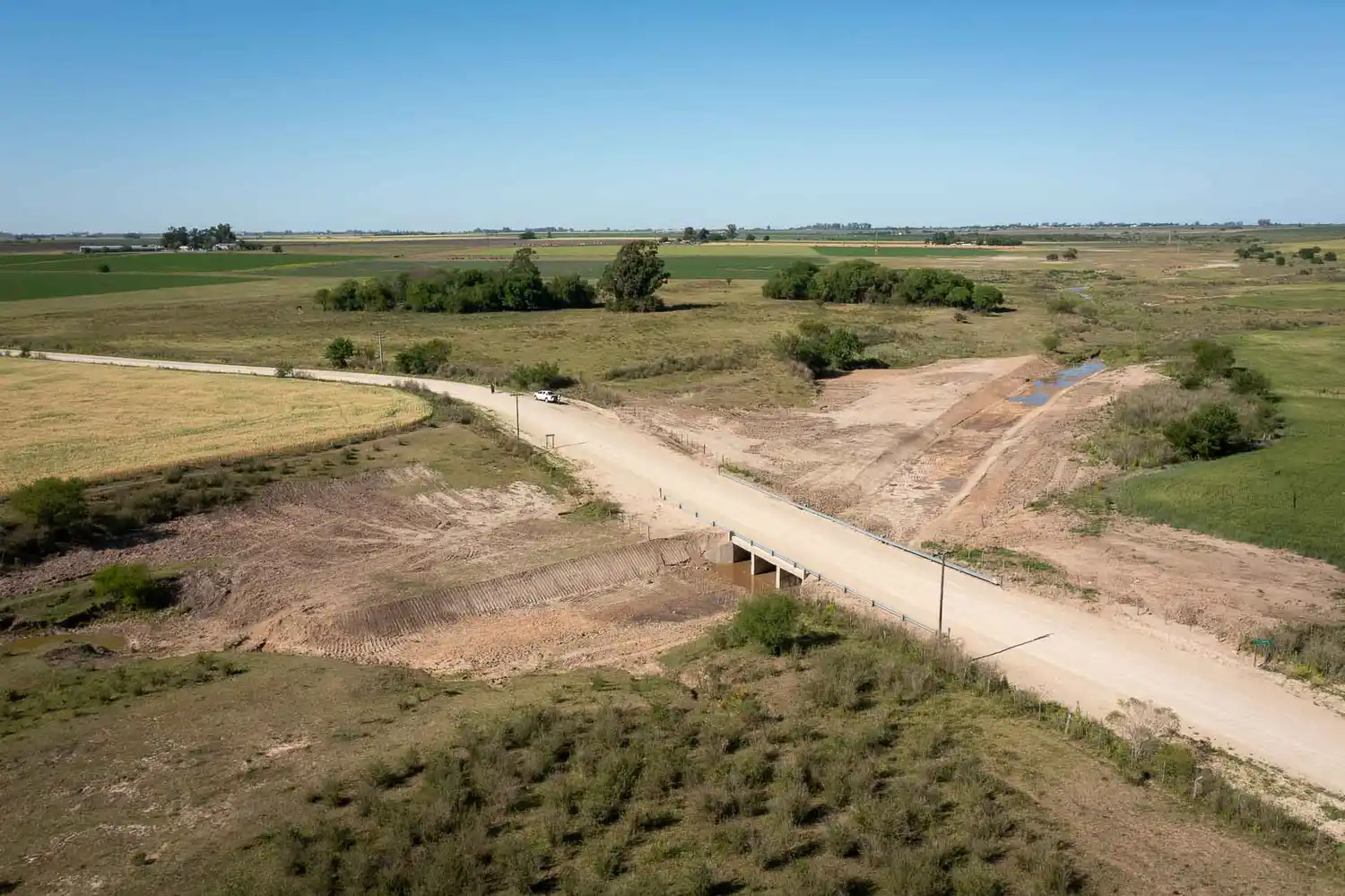 Finalizó la construcción de una alcantarilla en el acceso a Aldea San Miguel