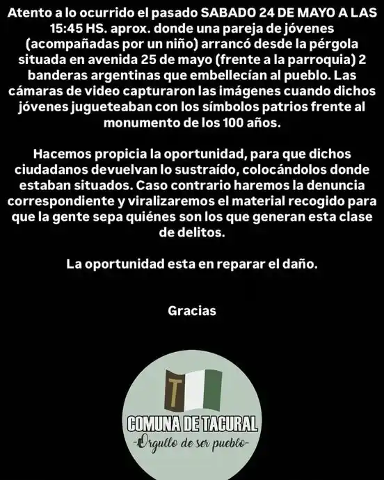comunicado comuna de tacural