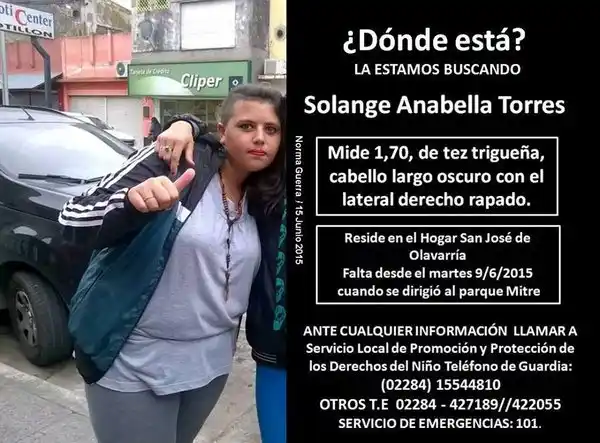 Olavarría: Buscan a una adolescente que se escapó de un Hogar en Azul