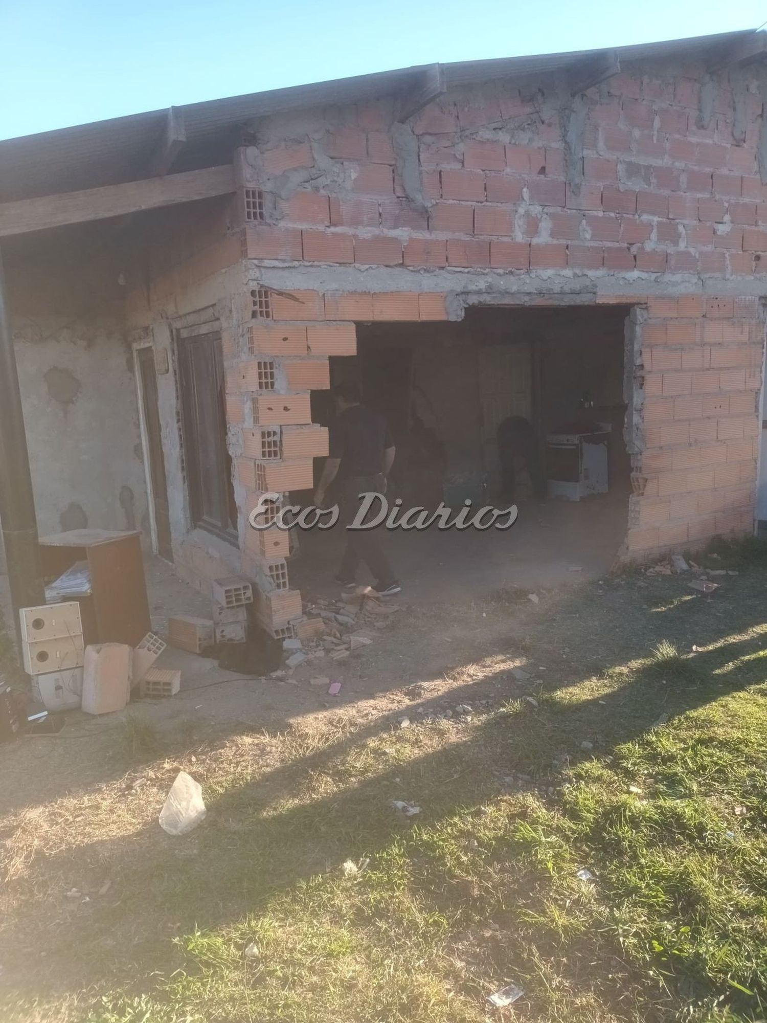 Chocó contra el frente de una vivienda en Quequén
