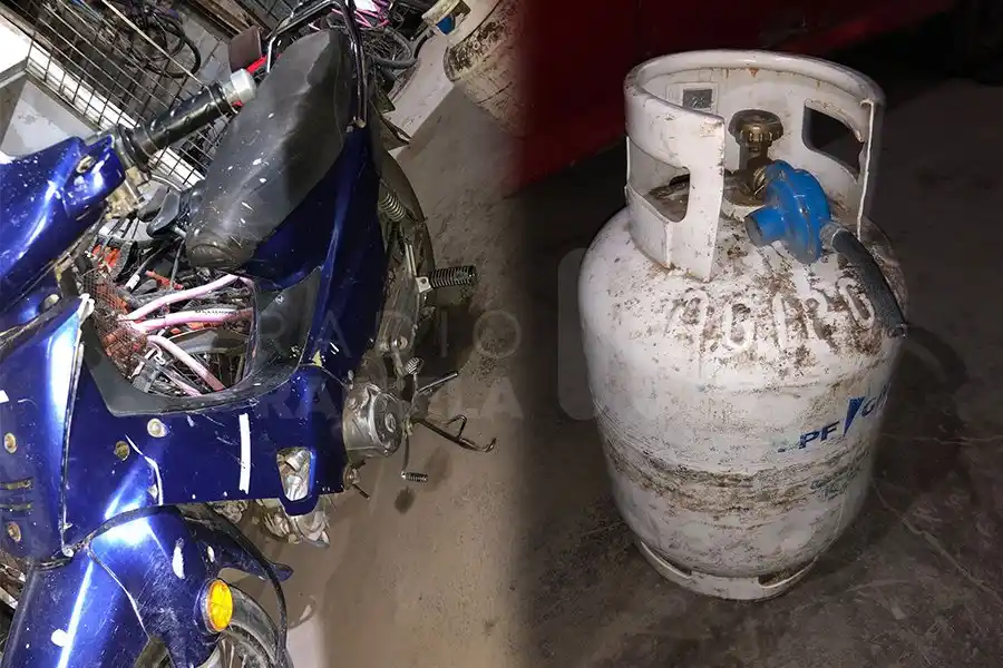 Lo agarraron en moto y con una garrafa robada: estaba acompañado por una menor