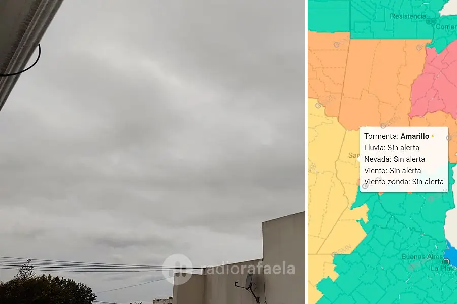 ¡Atención! El SMN renovó el Alerta Amarillo por tormentas para el departamento Castellanos