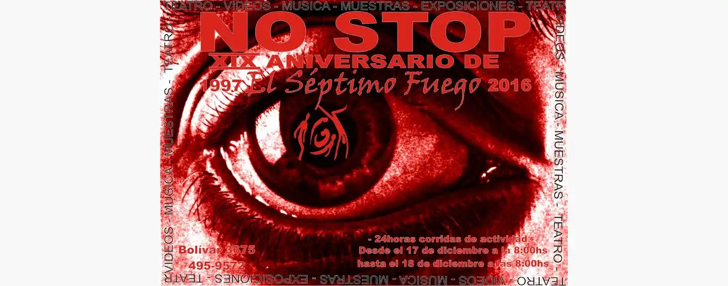 El Séptimo Fuego cumple 19 años y festeja con 24 horas de teatro