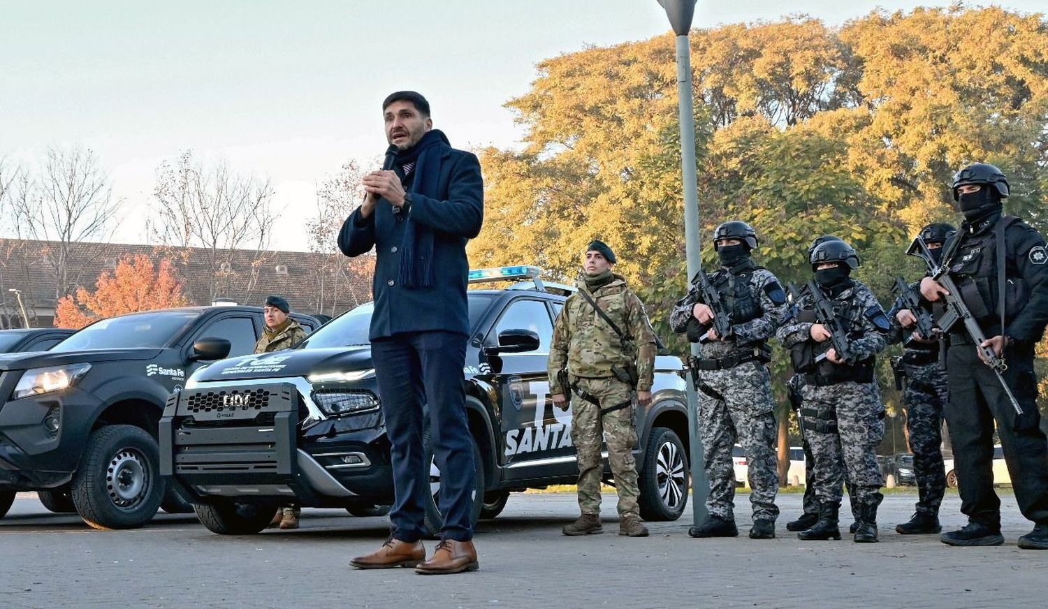 El gobernador, en una mañana de anuncios en materia de seguridad.