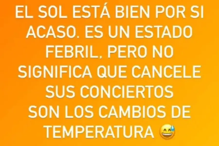 La periodista Cecilia Gutiérrez compartió una historia en su instagram para llevar calma a los fans del cantante