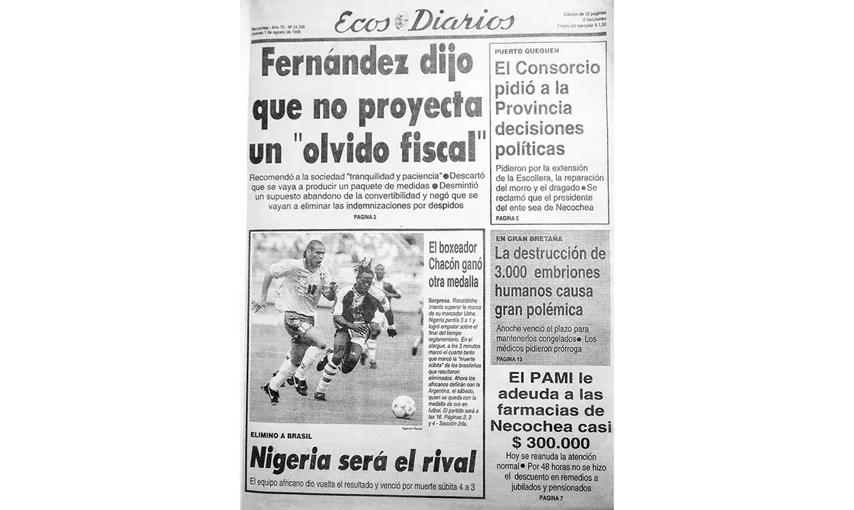 Jueves 1 de agosto de 1996
