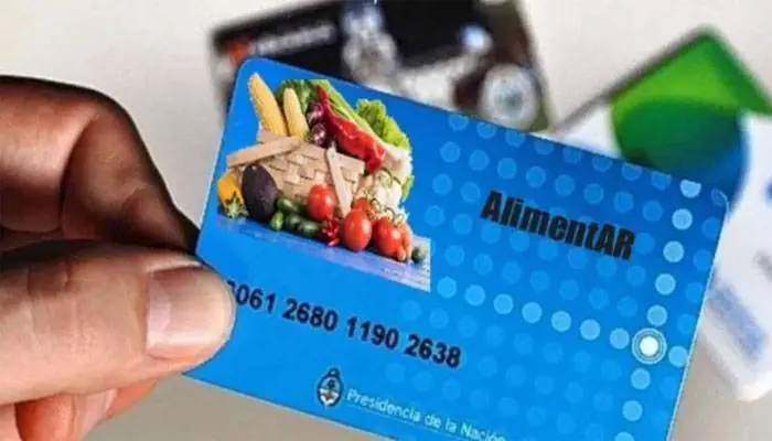 El pago de la Tarjeta Alimentar