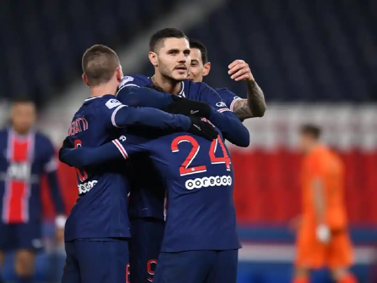Icardi marcó un tanto en la goleada de PSG