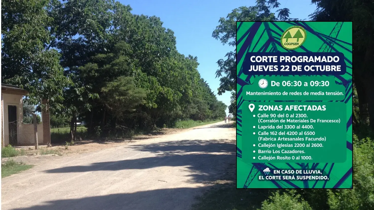 La zona del barrio La Tosquera (Cazadores) está en la lista de los sectores
