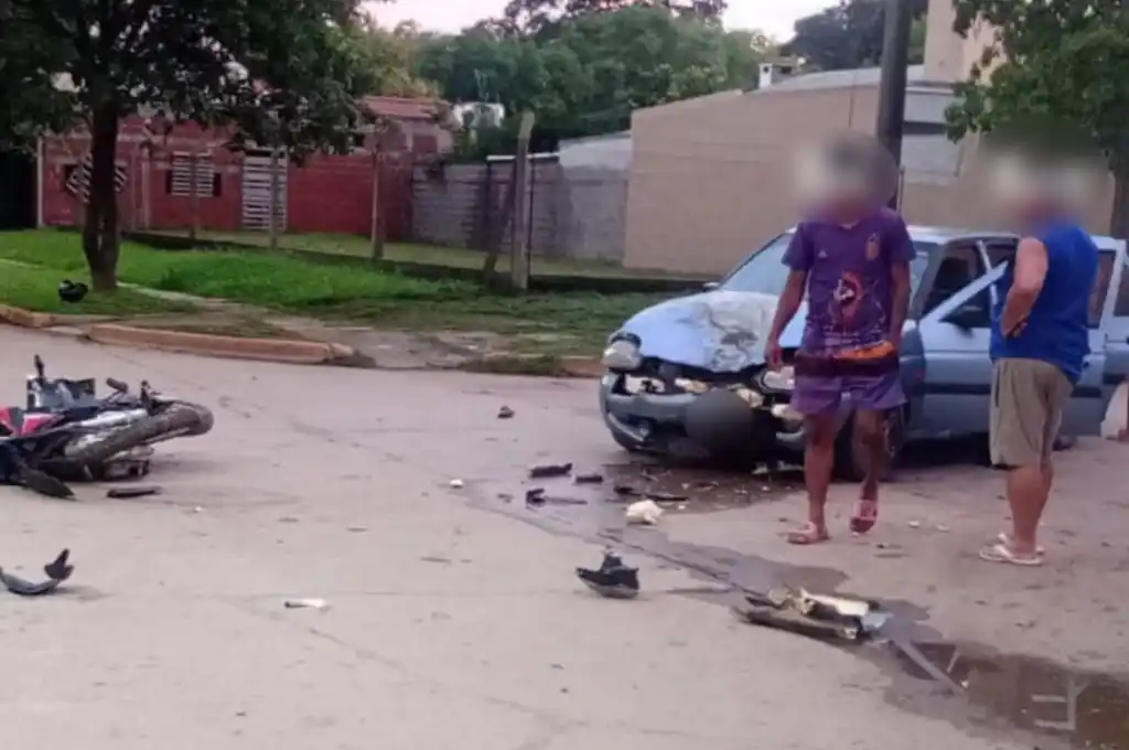 Violento choque frontal en Brinkmann: dos personas hospitalizadas y una de ellas con graves lesiones