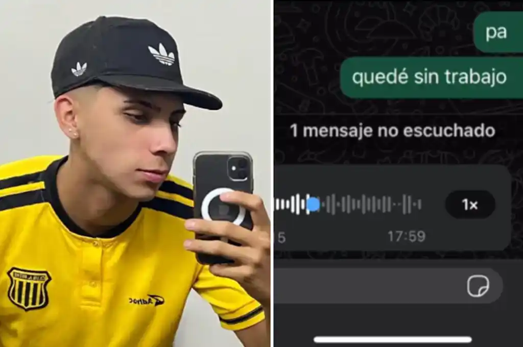 El joven compartió el audio de su papá y emocionó a todos en las redes.
