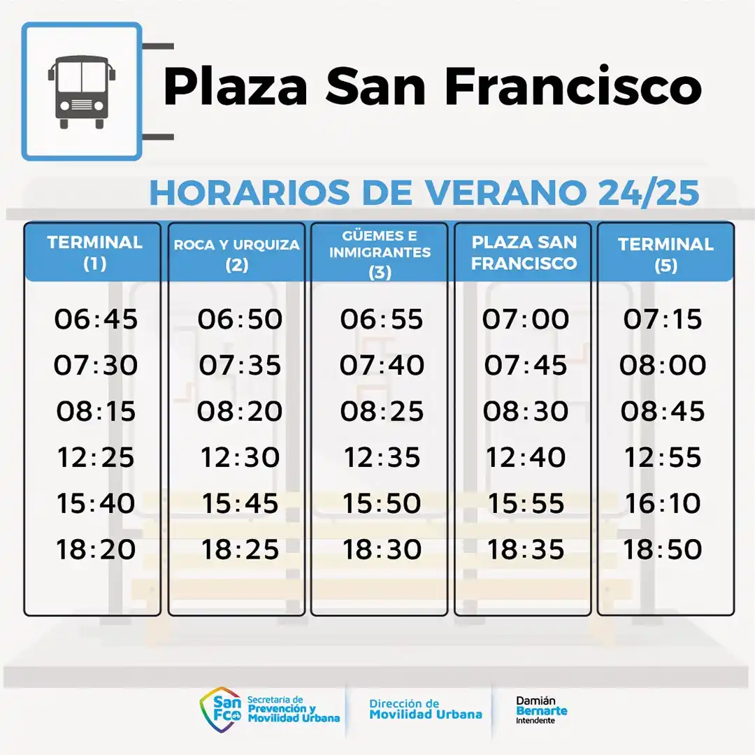 horarios de verano del transporte urbano
