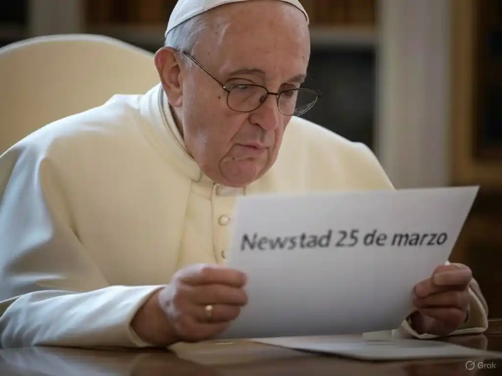 Santoral. Francisco, leyendo el Santoral del 25 de marzo.