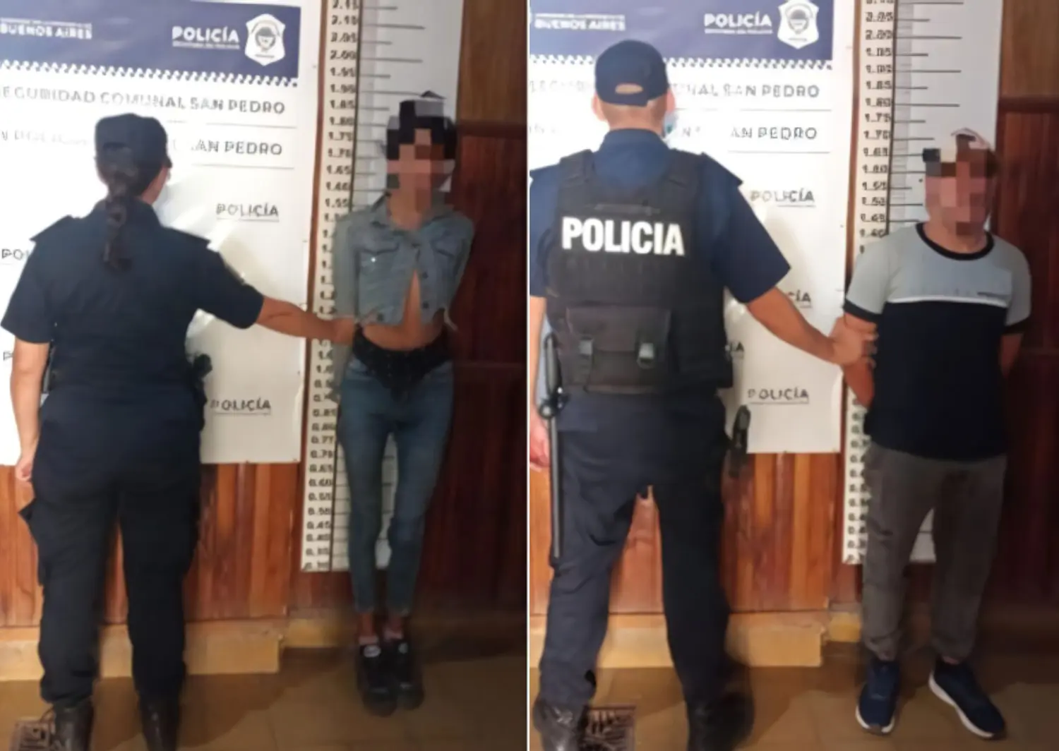 La pareja fue traslada a la Comisaría.