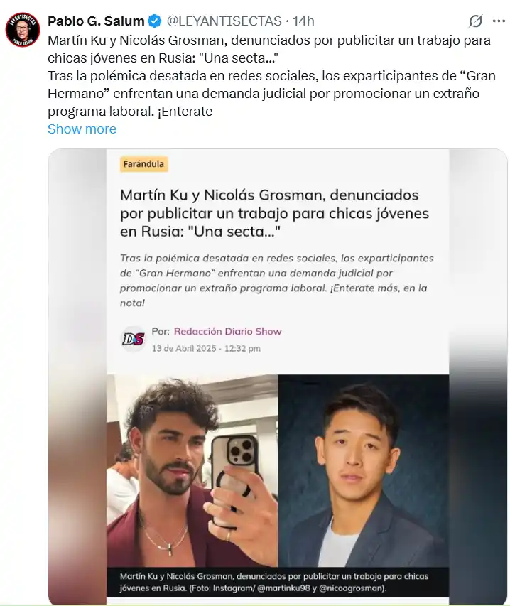 Denucian a dos ex Gran Hermano