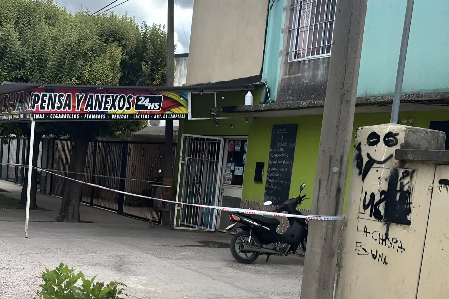 El lugar donde se produjeron los disparos de arma de fuego.
