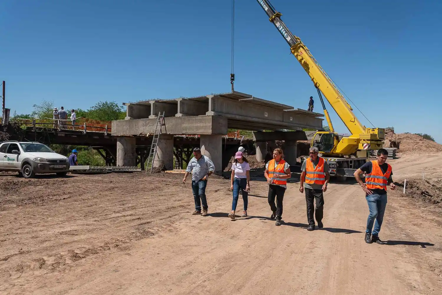 Avanza la construcción del puente sobre arroyo La Jacinta, cerca de Gualeguay
