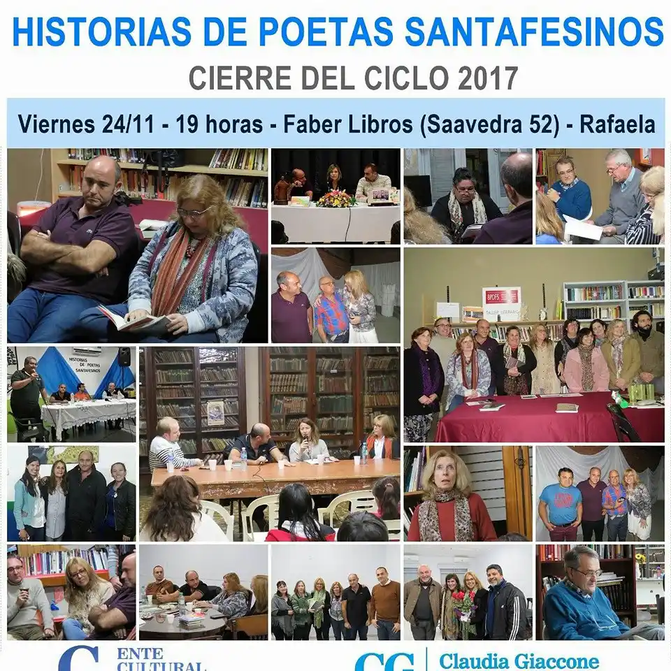 El ciclo “Historias de Poetas Santafesinos” cierra mañana en Rafaela