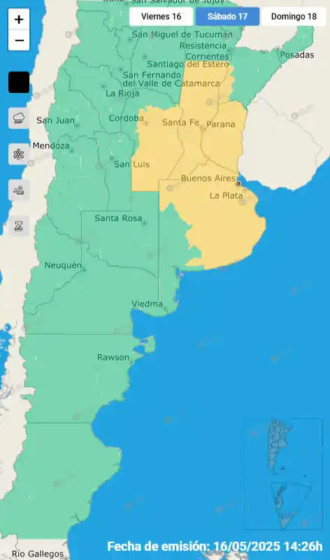 Descenso de temperatura para el domingo